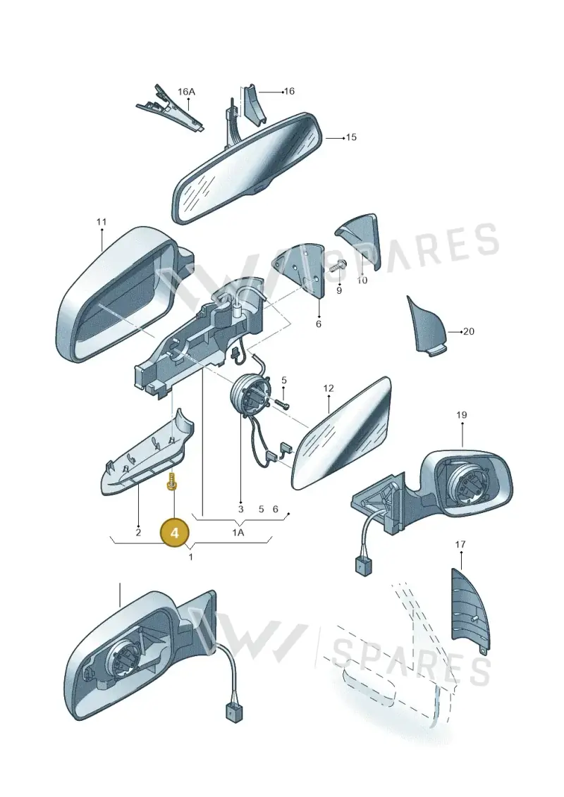 N10285301 — Audi A3/S3/Sportb./qu. 08 (2007-) diagram 249857400, position 4