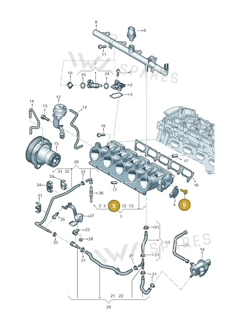 N10285301 — Audi RS Q3 Sportback (2019-2024) diagram 898133340, position 5