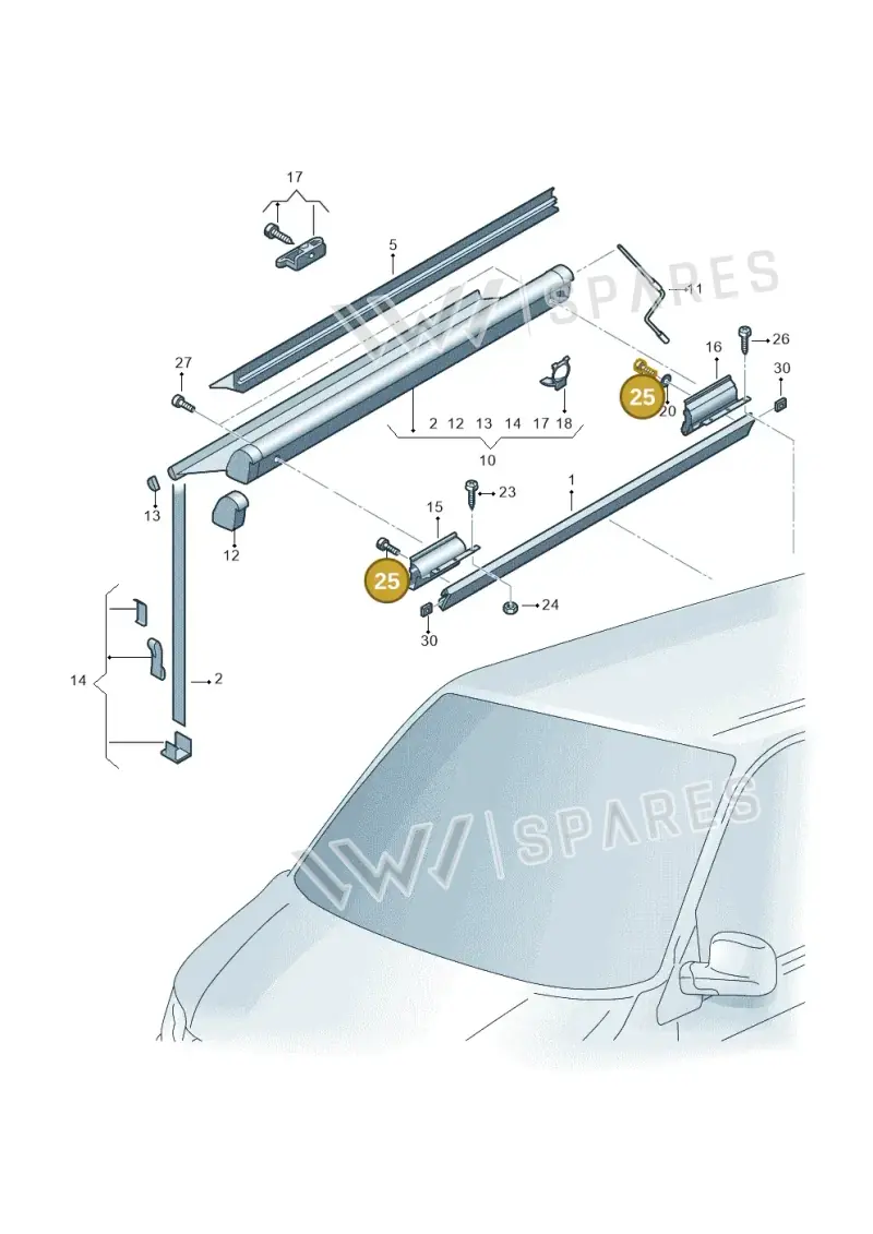 N10285503 — Volkswagen Caravelle (2015-2019) diagram 452067200, position 25