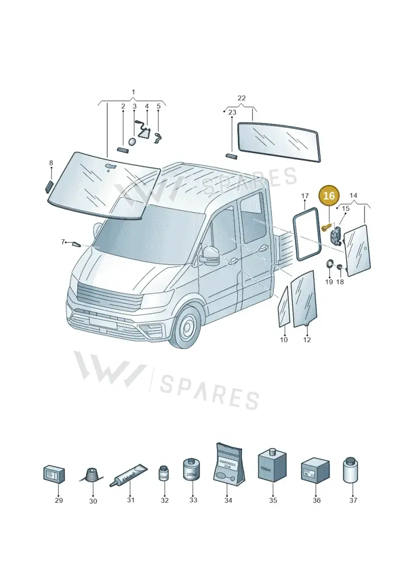 N10285504 — Volkswagen Crafter (2016-2025) diagram 807845000, position 16