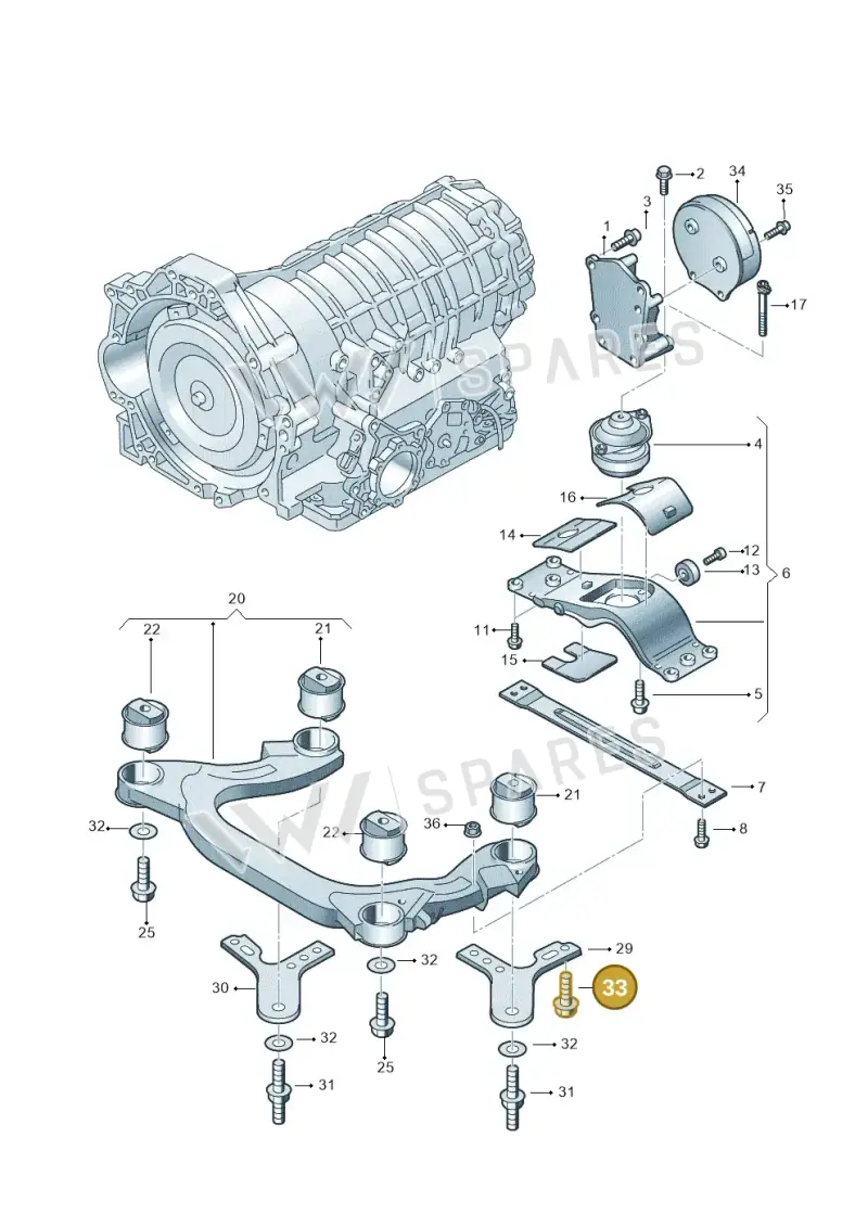 N10285906 — Volkswagen Phaeton (lang) (2003-2006) diagram 258399700, position 33