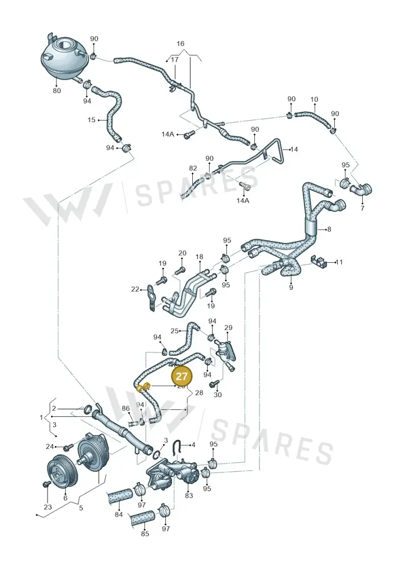 N10291801 — Volkswagen Passat CC (2011-2016) diagram 702121200, position 27