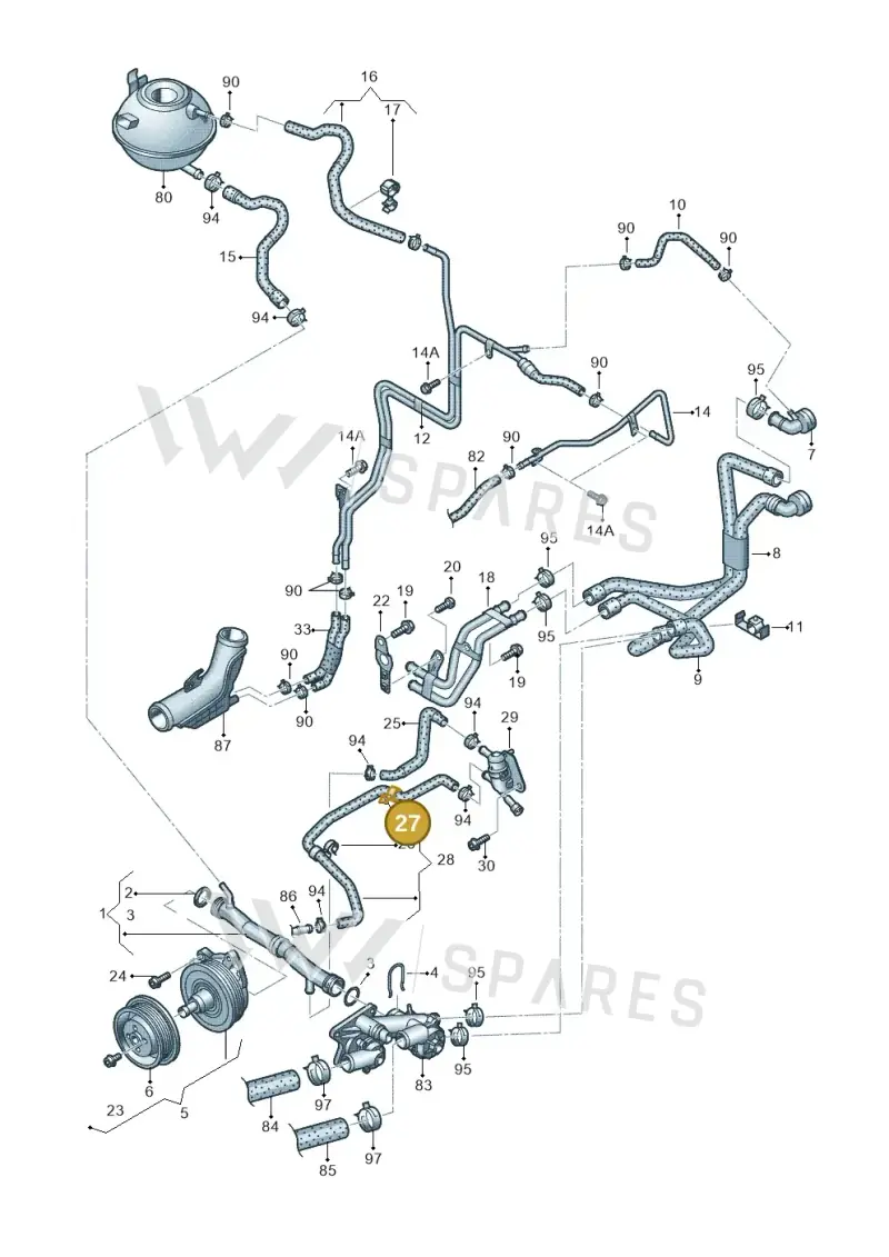 N10291801 — Volkswagen Passat CC (2011-2016) diagram 702121210, position 27