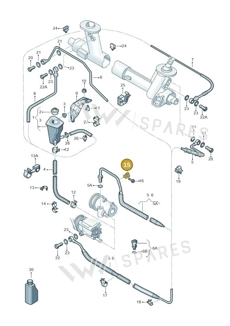 N10300103 — Volkswagen LUPO/3L TDI (2003-2005) diagram 231422550, position 15