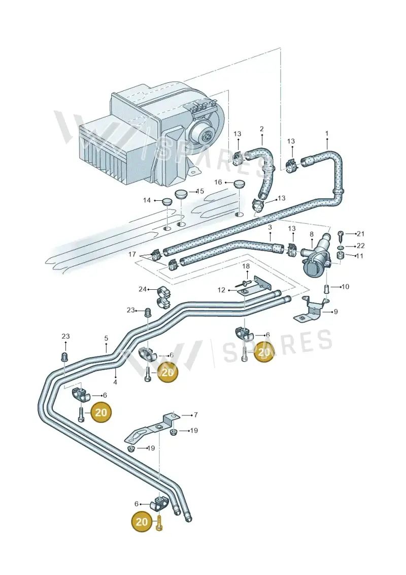 N10300805 — Volkswagen Single-cab transp. (2015-2019) diagram 411819750, position 20