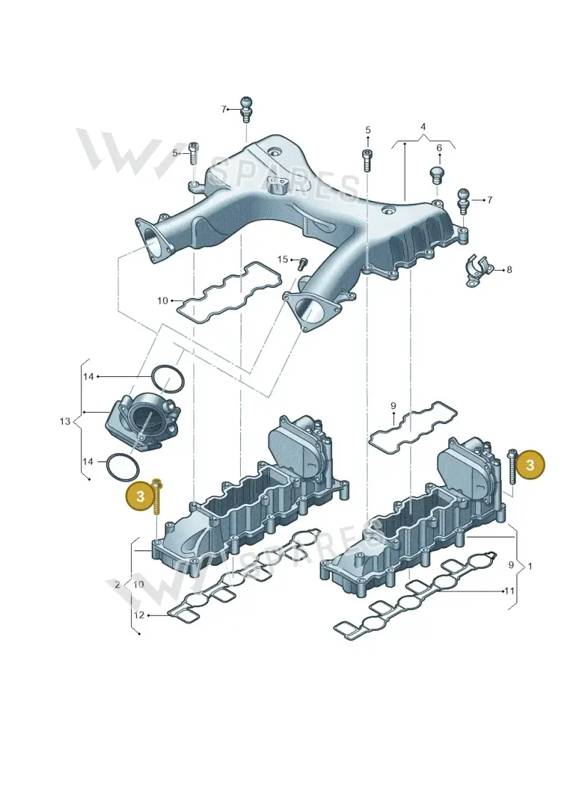 N10300805 — Volkswagen Touareg BlueMotion (2014-2018) diagram 693129700, position 3