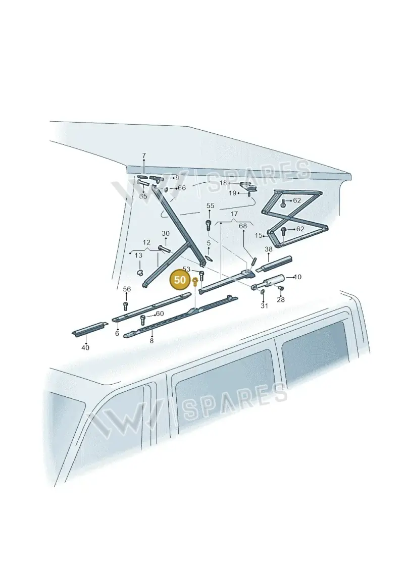 N10300805 — Volkswagen Caravelle (2019-2024) diagram 452875200, position 50