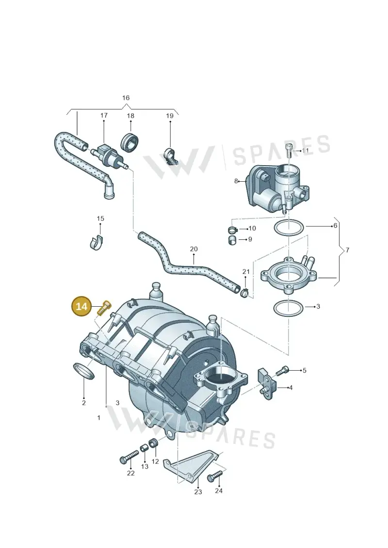 N10307502 — Volkswagen Polo (2008-2009) diagram 253133200, position 14