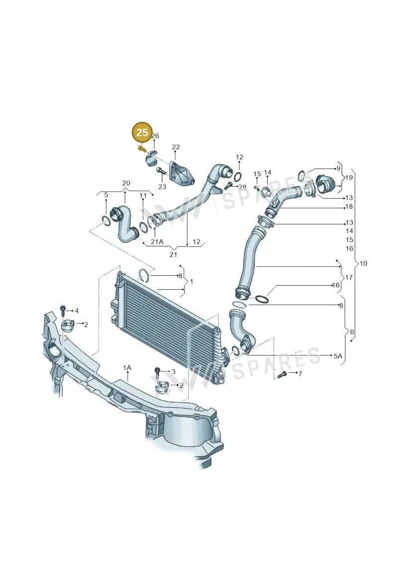 N10307502 — Volkswagen Sharan (2008-2010) diagram 406145730, position 25
