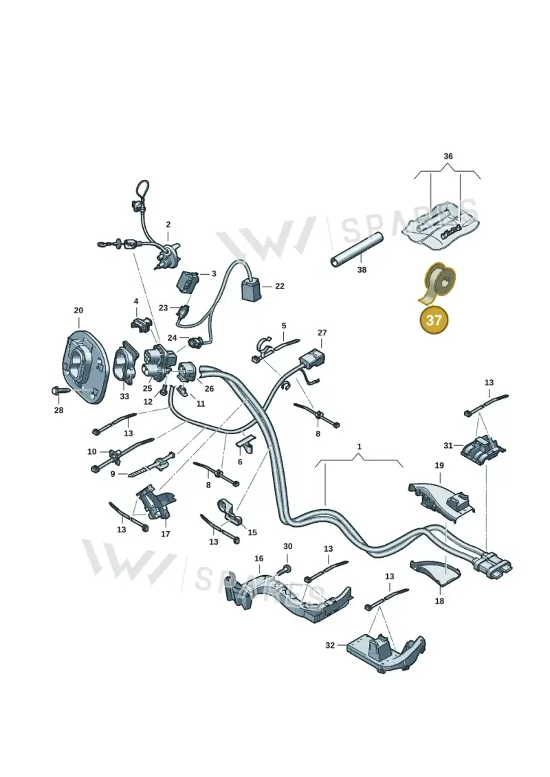 N10311304 — Volkswagen ID.3 (2019-2025) diagram 10a970006, position 37