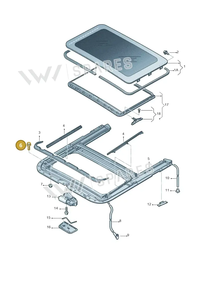 N10312603 — Audi A3 Sportback (2008-2013) diagram 412877100, position 6