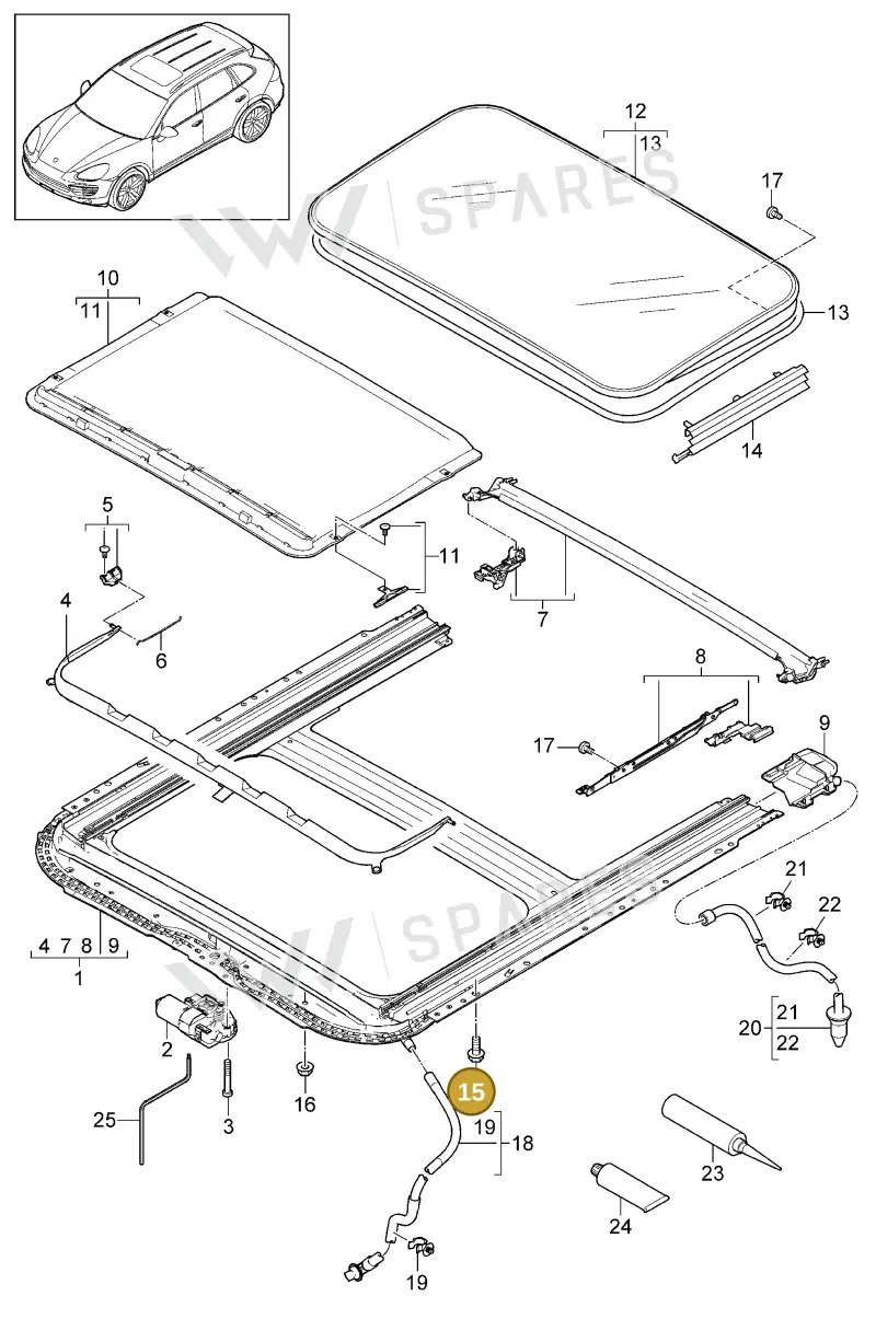 N10312603 — Porsche Cayenne (2010-2018) diagram p37811000, position 15