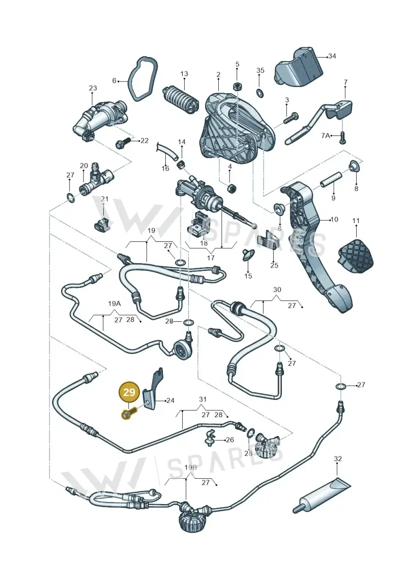 N10318302 — Volkswagen Beetle (2016-2019) diagram 789721025, position 29