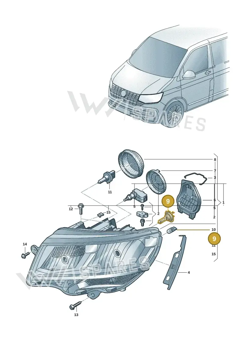 N10320102 — Volkswagen Transport. multivan (2019-2024) diagram 7em941000, position 9