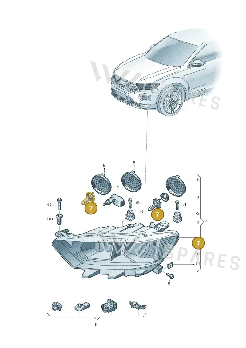 N10320102 — Volkswagen T-Roc convertible 1.5 (2019-2024) diagram 813941000, position 7