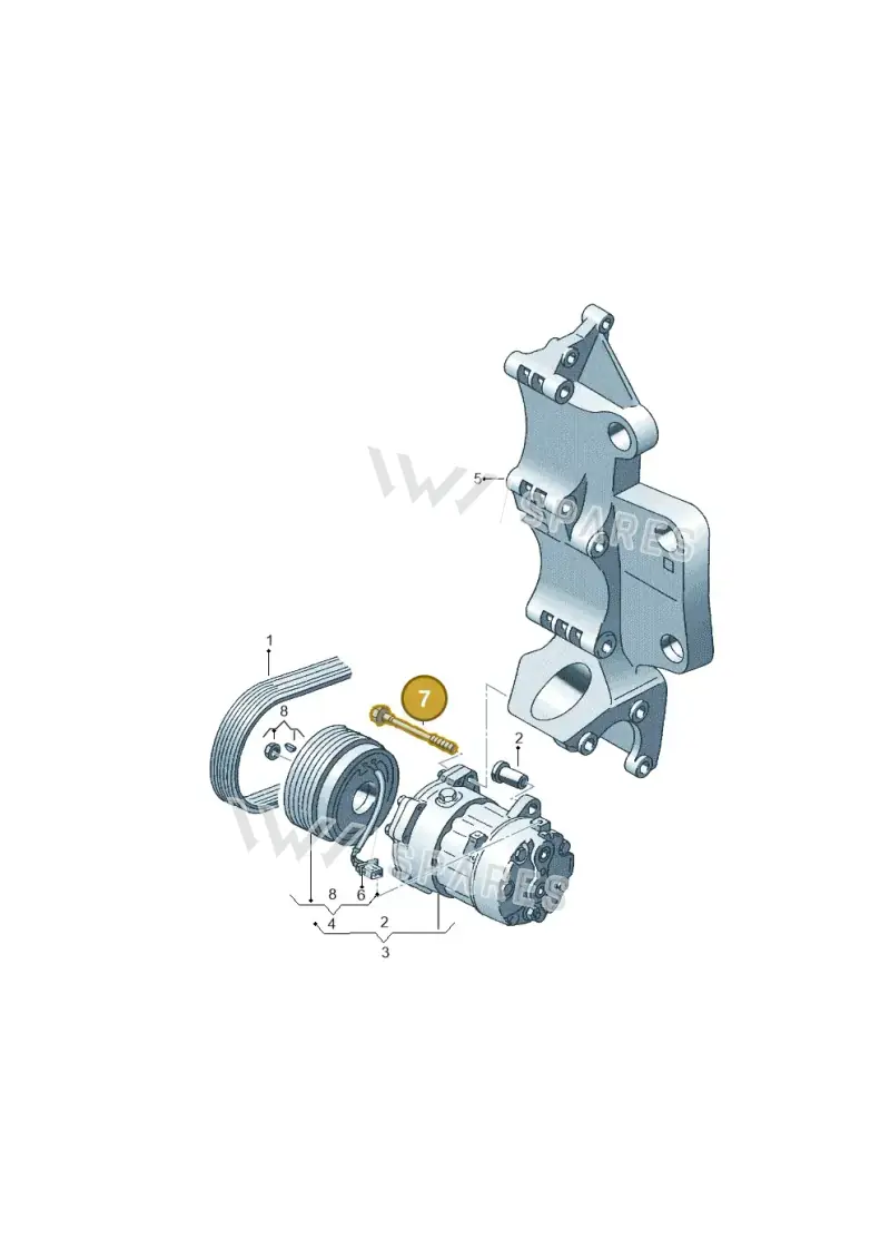 N10328002 — Volkswagen Sharan (2008-2010) diagram 244260100, position 7