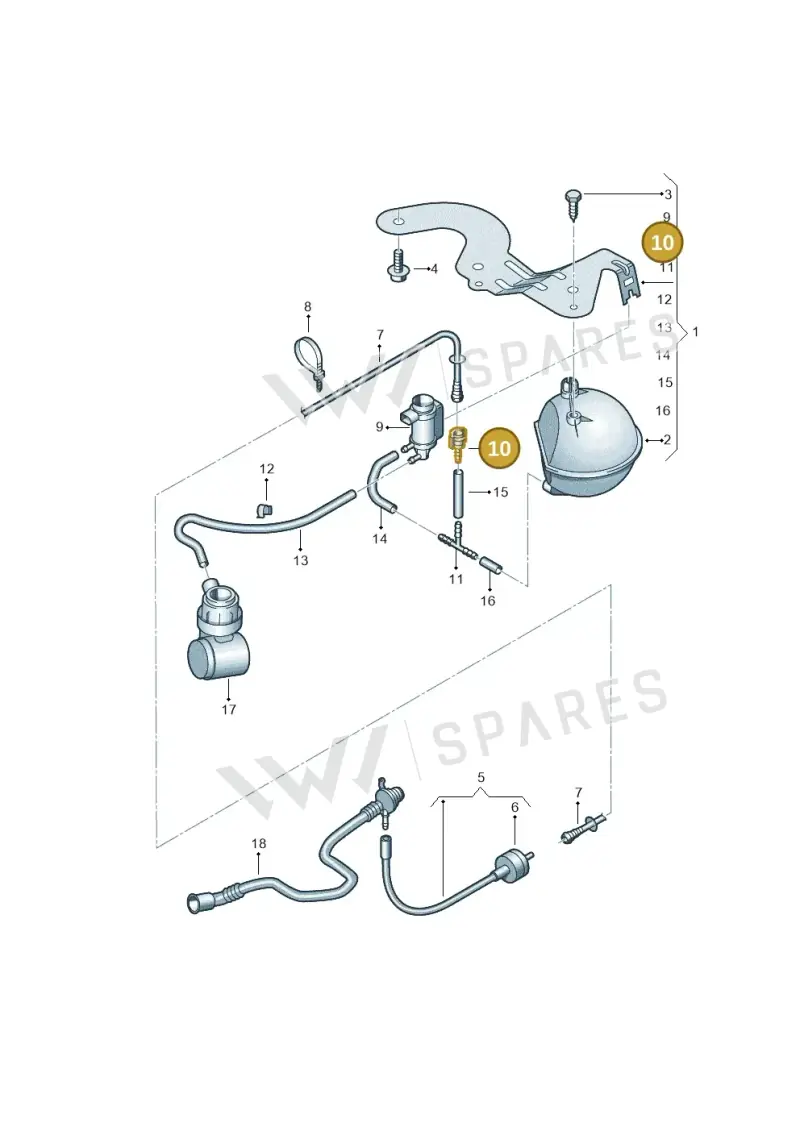 N10332801 — Volkswagen Scirocco 2.0 (2014-2017) diagram 786253800, position 10