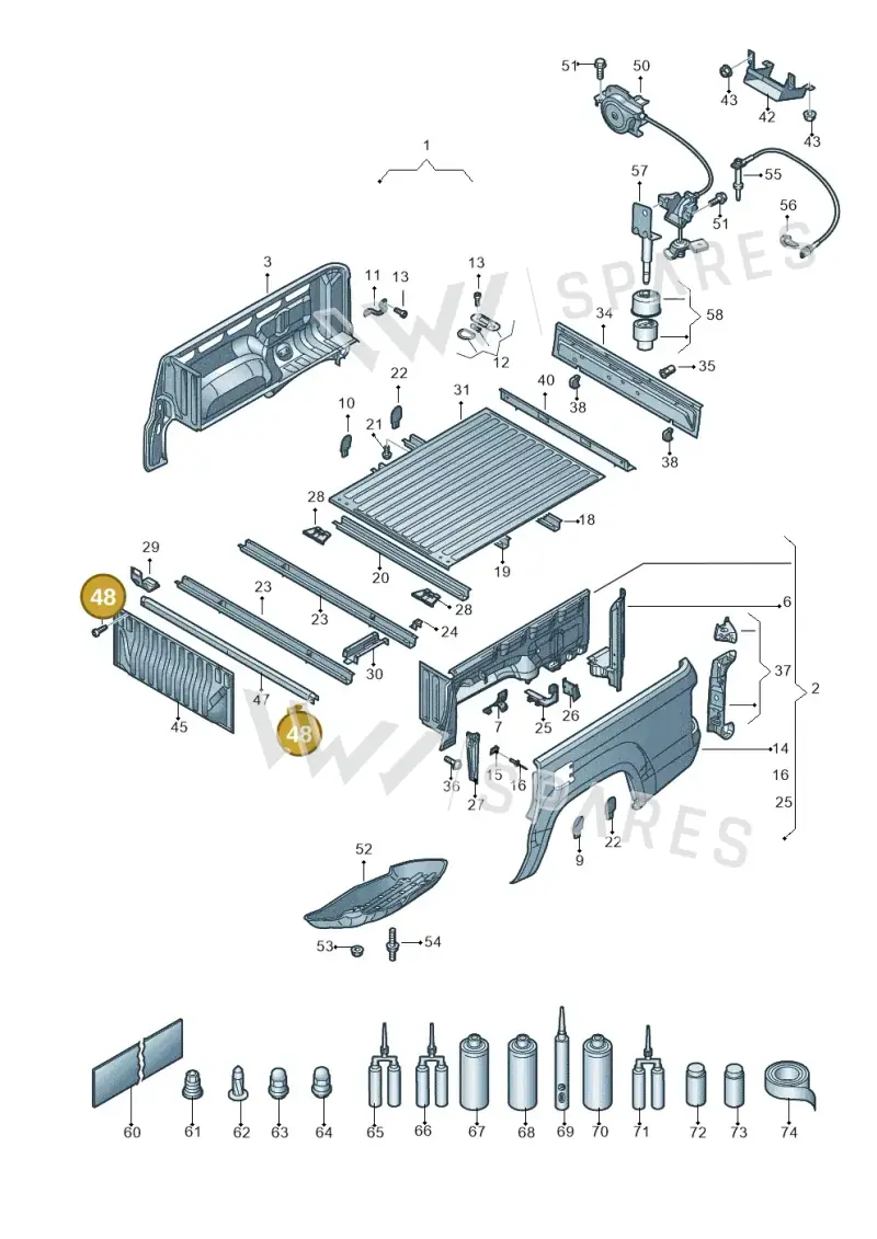 N10338903 — Volkswagen Amarok twin cab (2022-) diagram 894801000, position 48