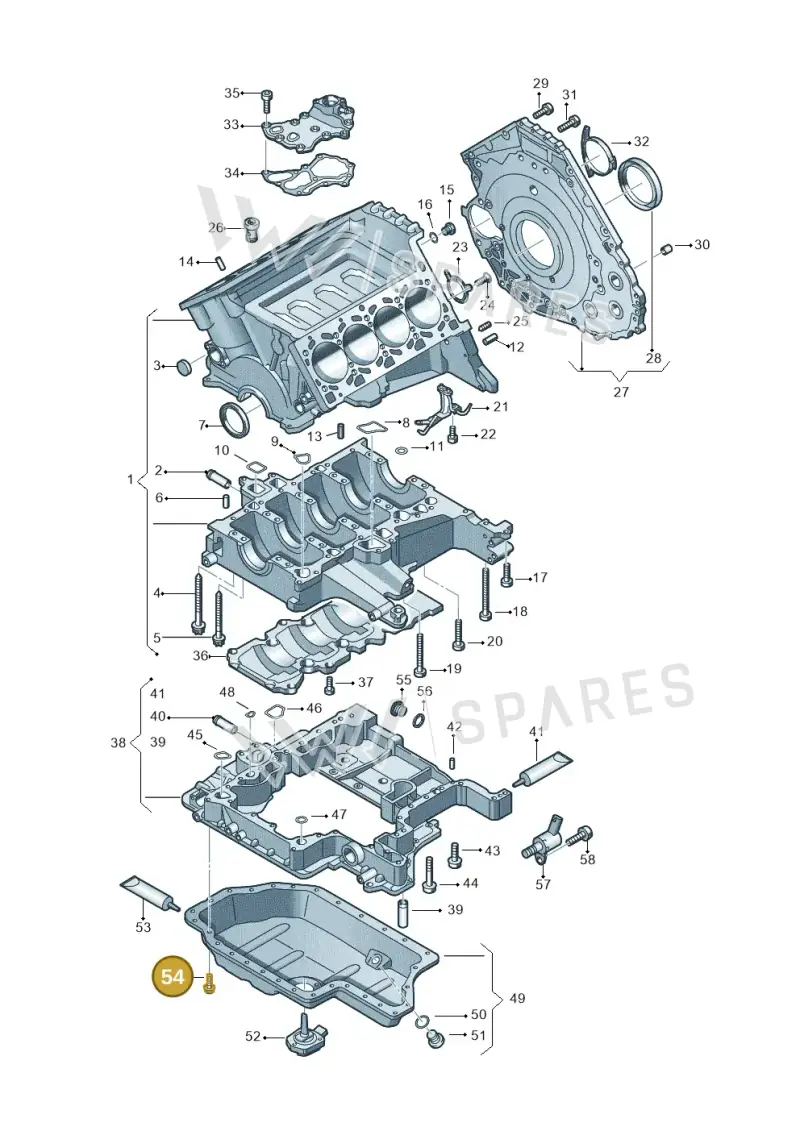 N10340703 — Volkswagen Touareg BlueMotion (2014-2018) diagram 478103120, position 54