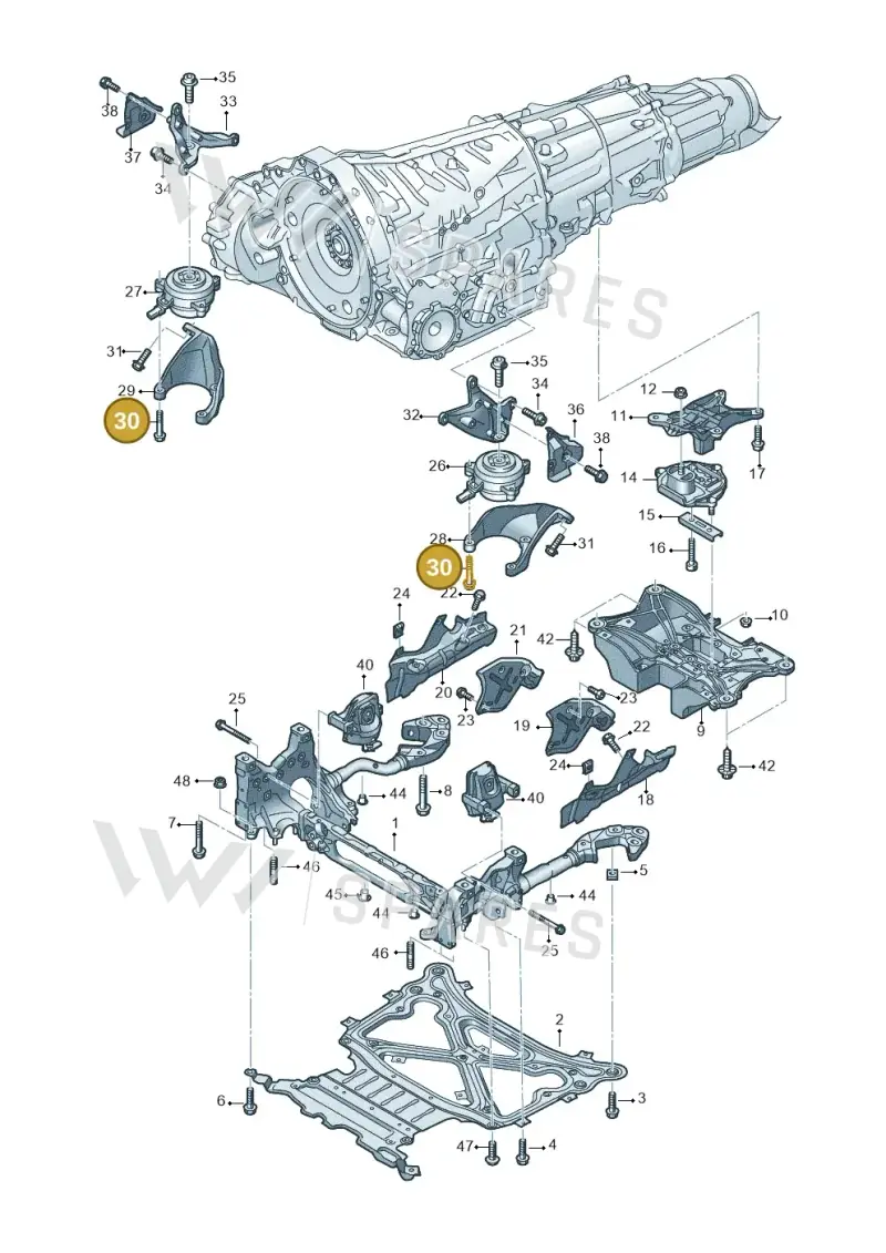 N10344302 — Volkswagen Touareg (2017-2023) diagram 439399850, position 30