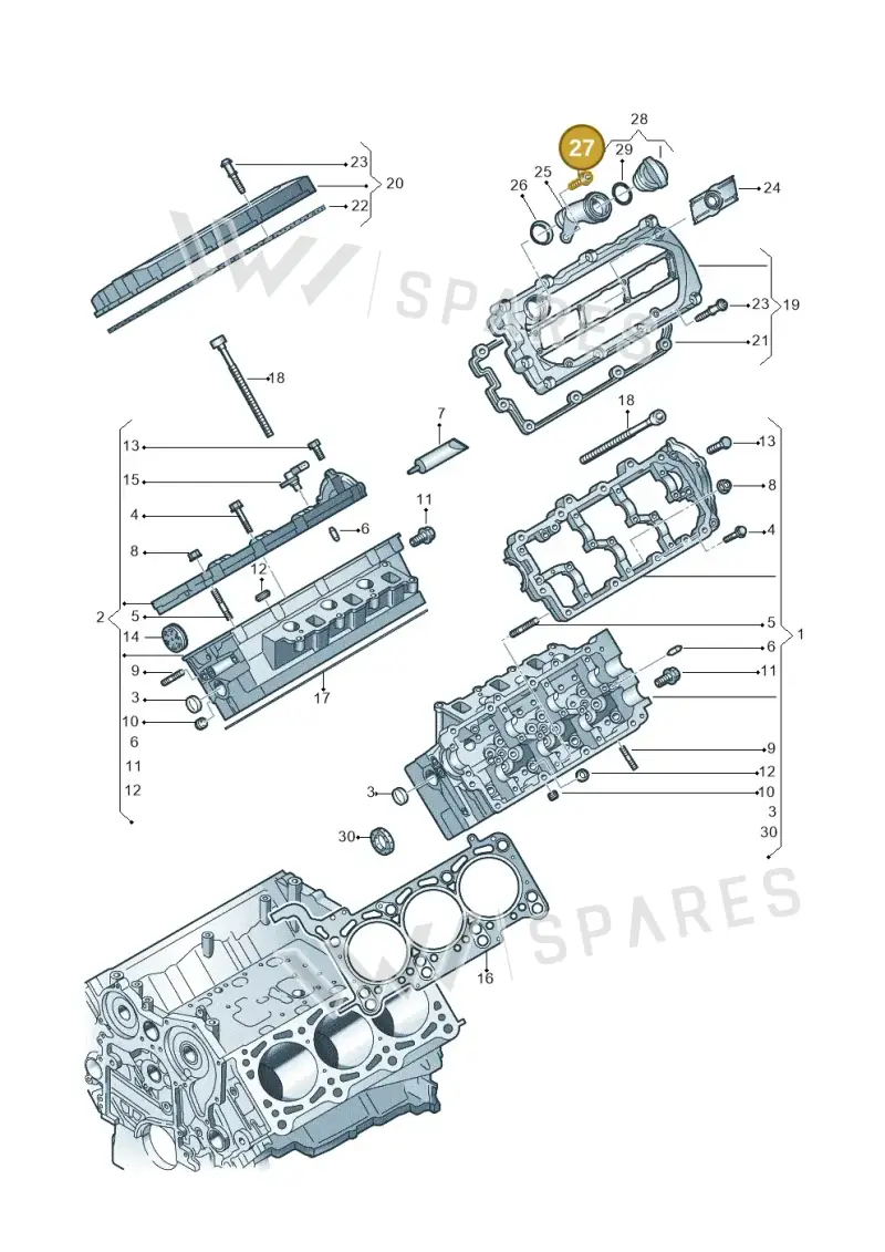 N10346904 — Volkswagen Touareg                08> (2007-) diagram 258103350, position 27