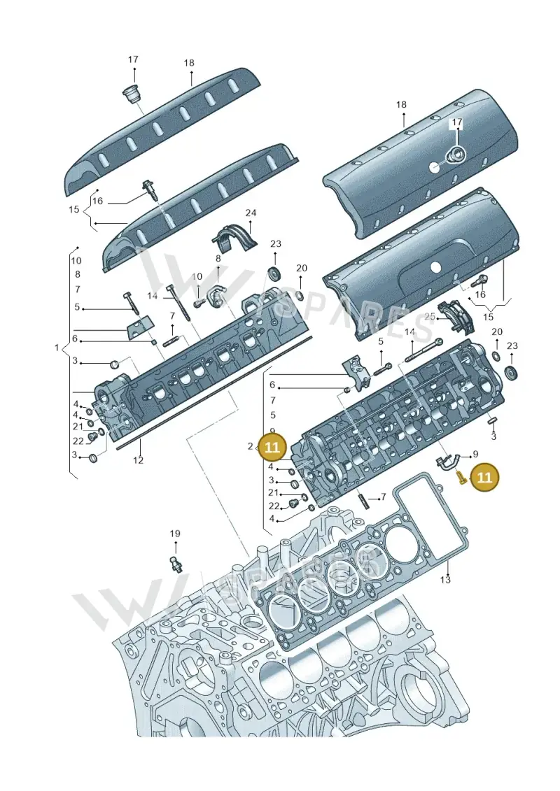 N10346904 — Volkswagen Touareg                08> (2007-) diagram 274103650, position 11