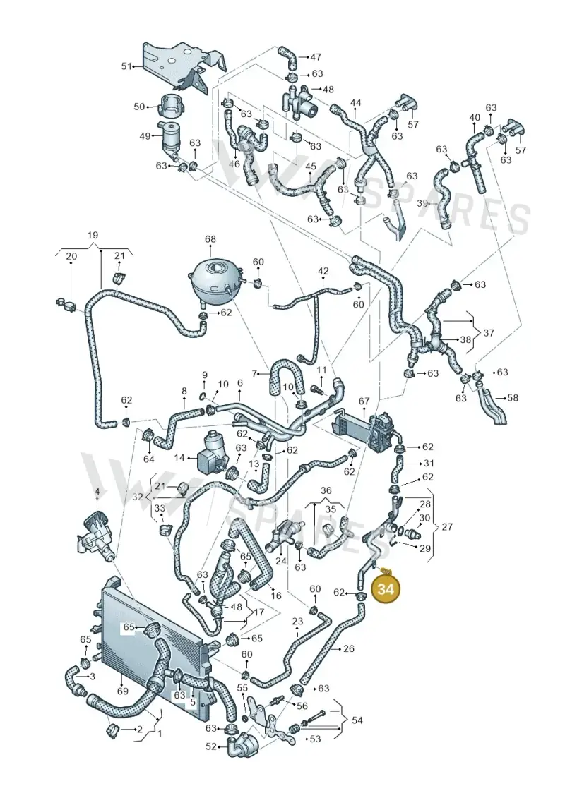 N10346904 — Volkswagen Caravelle (2015-2019) diagram 861121430, position 34