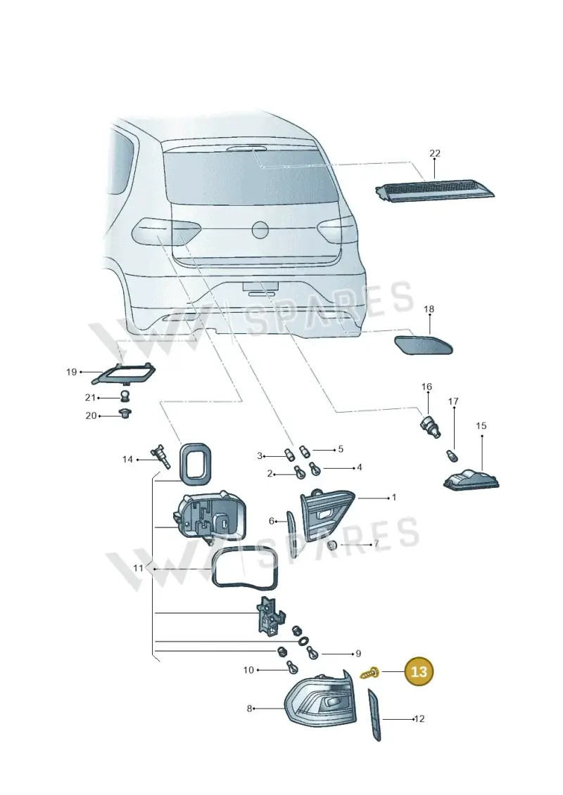 N10353802 — Volkswagen Crossfox (2014-2021) diagram 558945000, position 13
