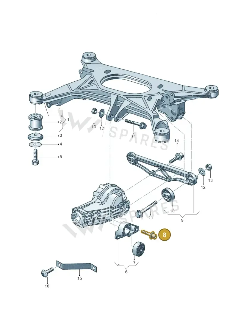 N10402103 — Volkswagen Phaeton 4motion (2010-2016) diagram 258505000, position 8
