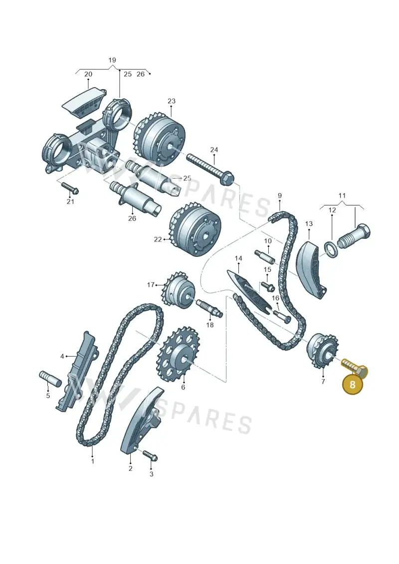 N10404404 — Volkswagen Passat CC (2008-2012) diagram 460109900, position 8