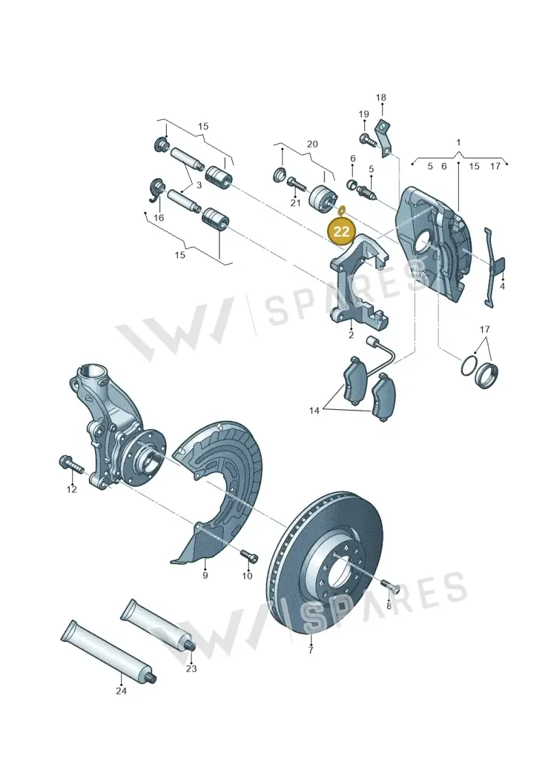 N10404805 — Volkswagen Scirocco 2.0 (2014-2017) diagram 412615500, position 22