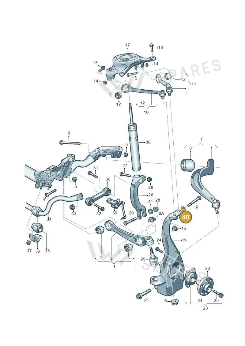 N10406105 — Audi RS5 Coupe (2010-2015) diagram 620407000, position 40