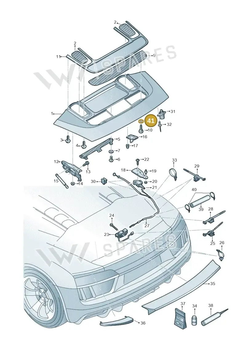 N10406105 — Audi R8 Spyder (2015-2024) diagram 872827100, position 41