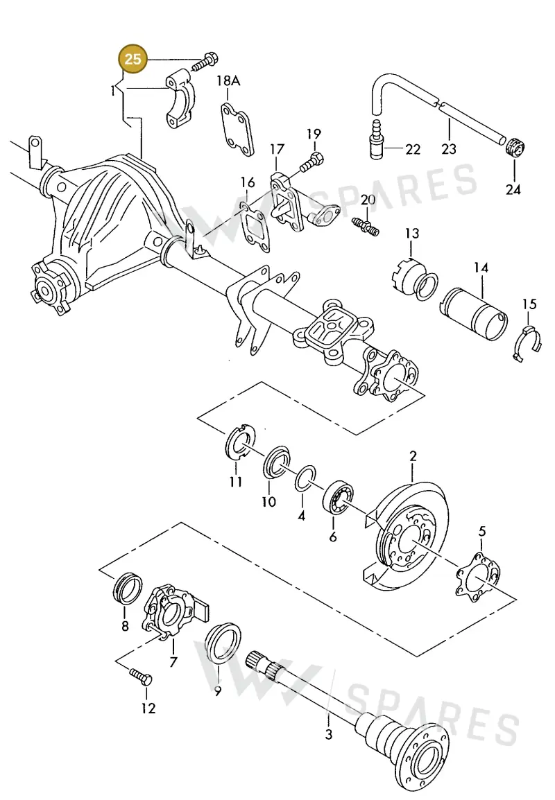 N10406203 — Volkswagen LT, LT 4X4 (2003-2006) diagram 176501100, position 25