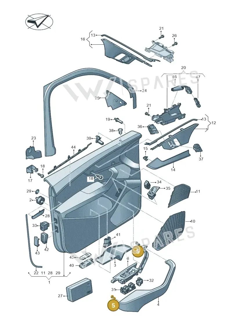 N10415902 — Audi RS4 Avant (2017-) diagram 849867000, position 5