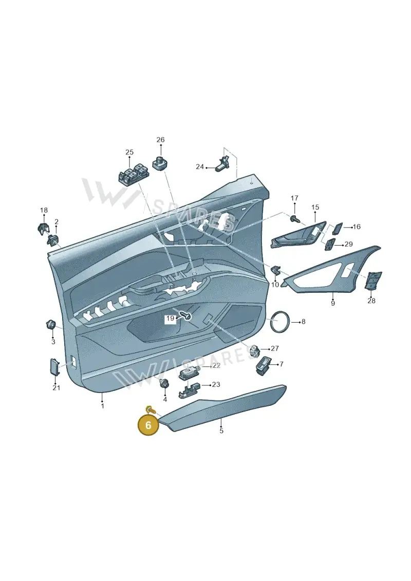 N10415902 — Audi Q4 Sportback (2021-2022) diagram 89a867000, position 6