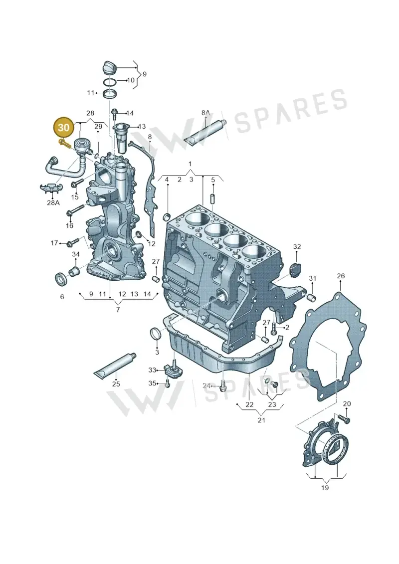 N10423901 — Volkswagen Passat/4Motion (2005-2007) diagram 253103120, position 30