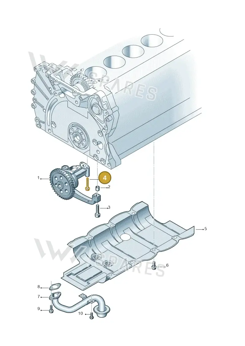 N10423901 — Volkswagen TRANSPORTER/4MOTION    06 (2005-2006) diagram 410115400, position 4