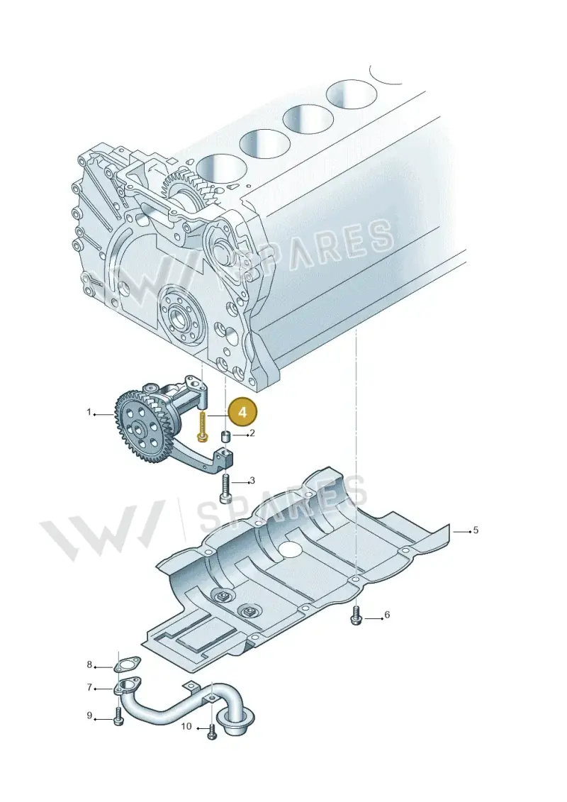 N10423902 — Volkswagen Transp. caravelle (2008-2009) diagram 410115400, position 4