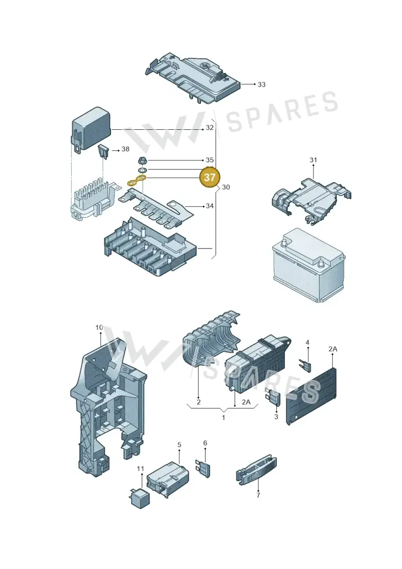 N10424906 — Volkswagen up! (2016-2023) diagram 723937000, position 37