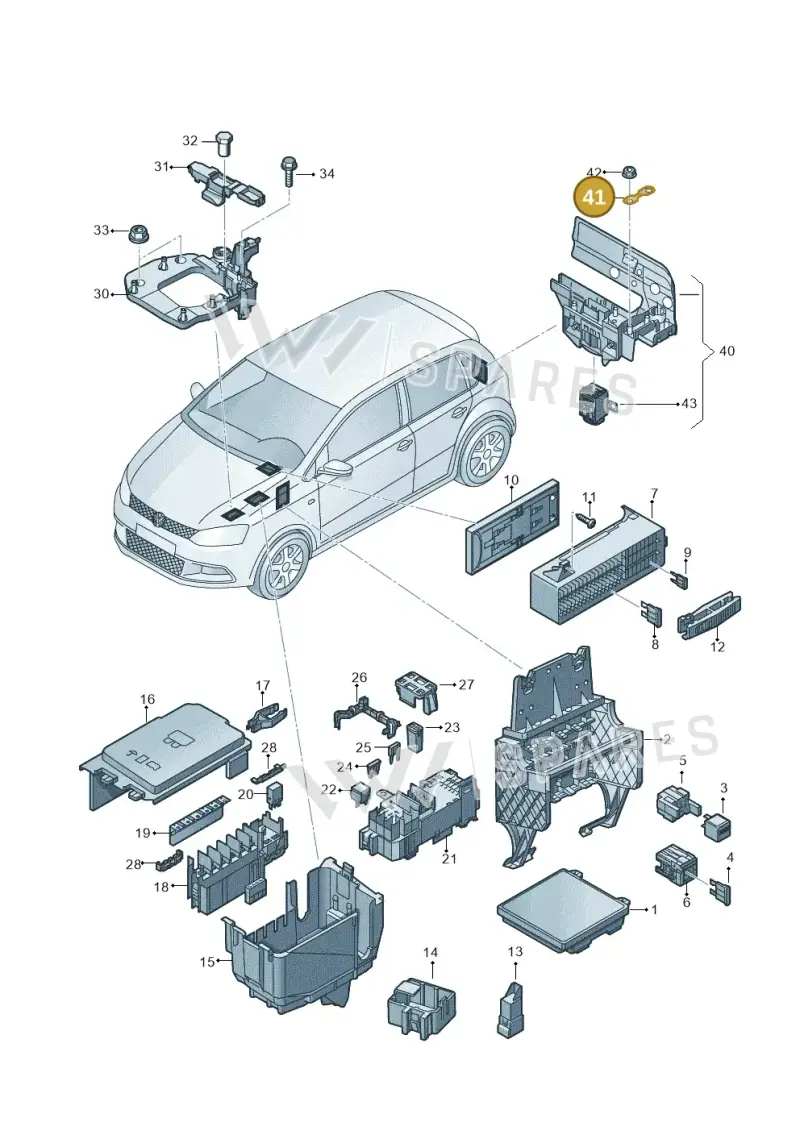 N10424907 — Volkswagen Polo 1.4 BlueMotion (2014-2017) diagram 773937010, position 41