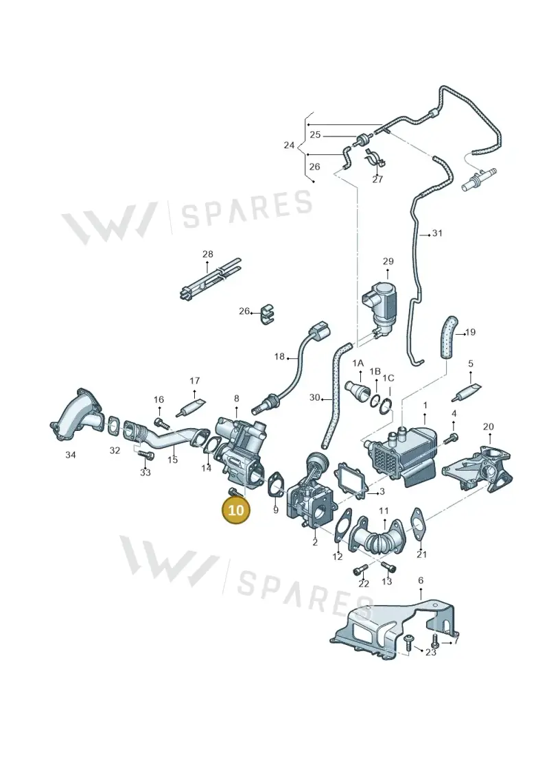 N10425103 — Volkswagen Phaeton 4motion (2010-2016) diagram 631131550, position 10