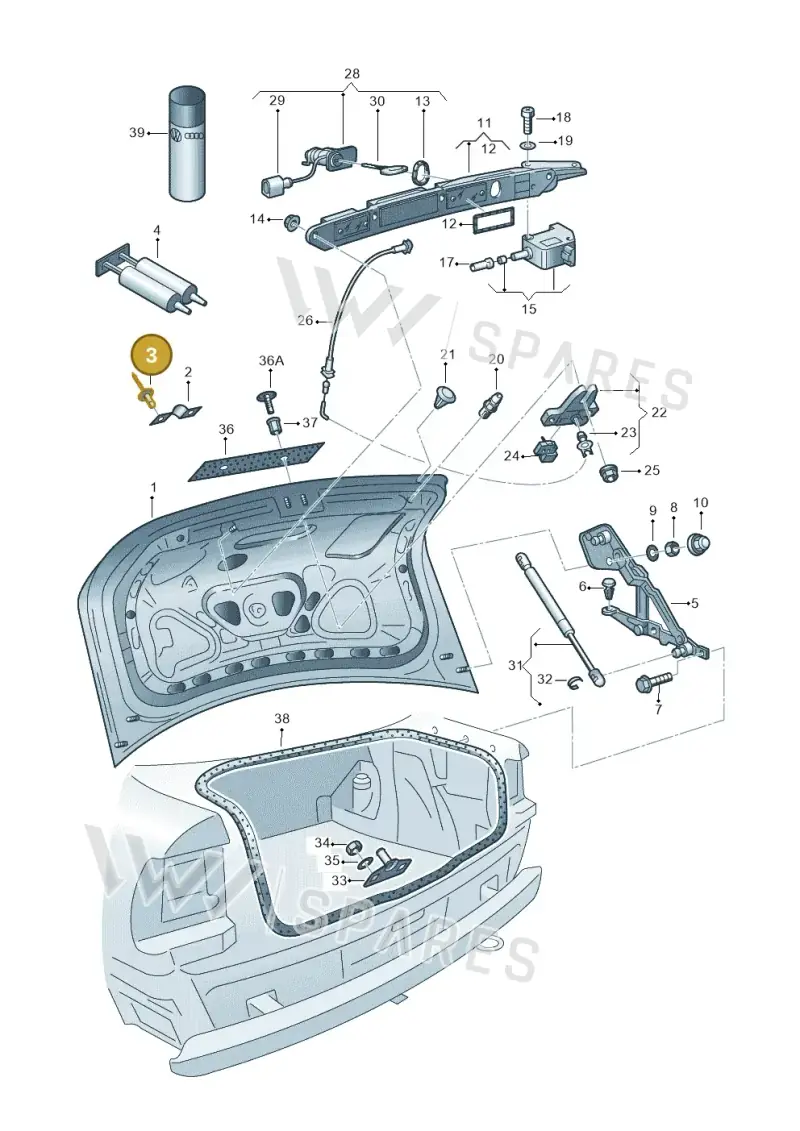 N10429401 — Volkswagen PASSAT/4MOTION/W8 (2002-2005) diagram 226827100, position 3
