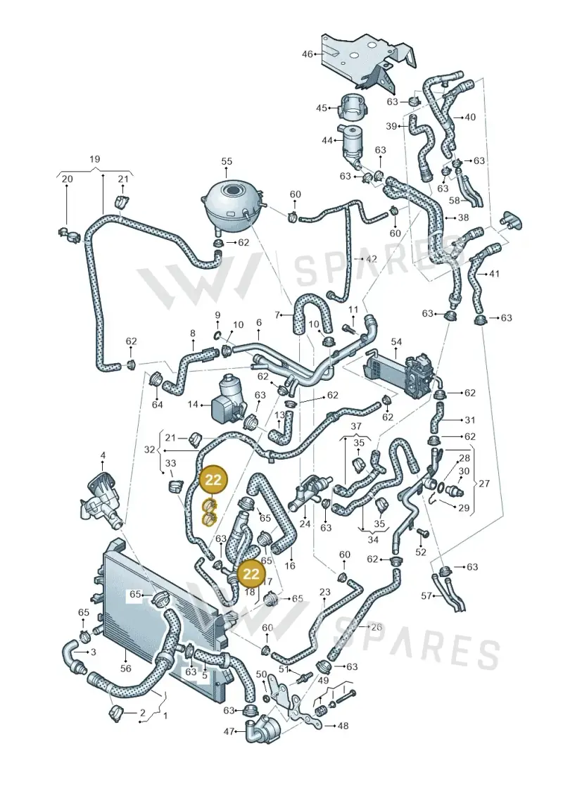 N10430801 — Volkswagen Caravelle (2015-2019) diagram 861121400, position 22