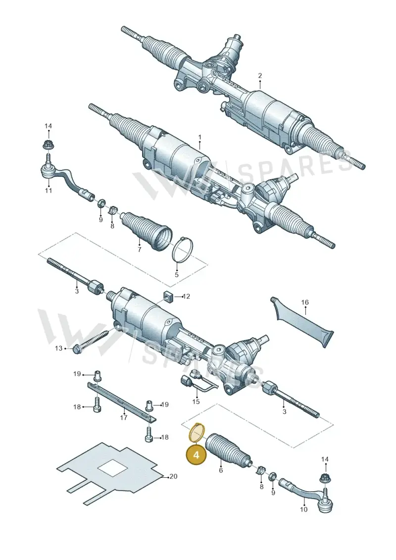 N10434401 — Volkswagen Phideon (2016-2023) diagram 711423000, position 4