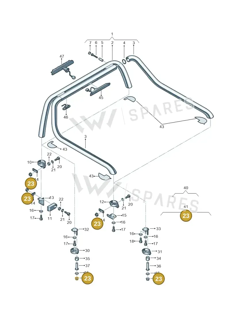 N10435506 — Volkswagen Amarok twin cab (2016-2022) diagram 749853500, position 23