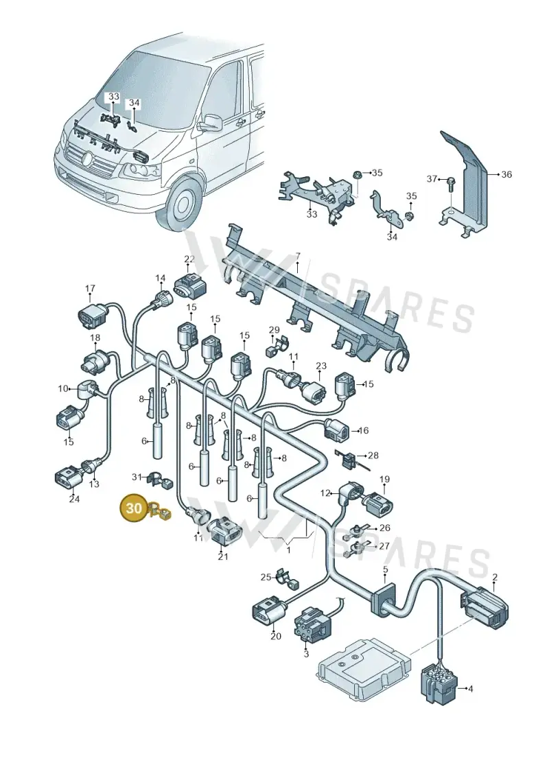 N10436401 — Volkswagen Caravelle (2015-2019) diagram 679971060, position 30