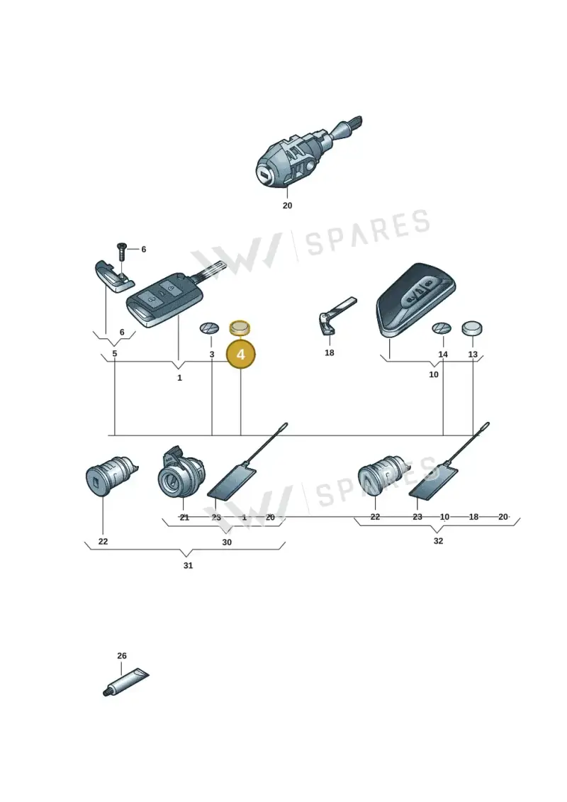 N10437301 — Volkswagen Caddy Maxi Kombi (2020-2024) diagram 2ka837100, position 4
