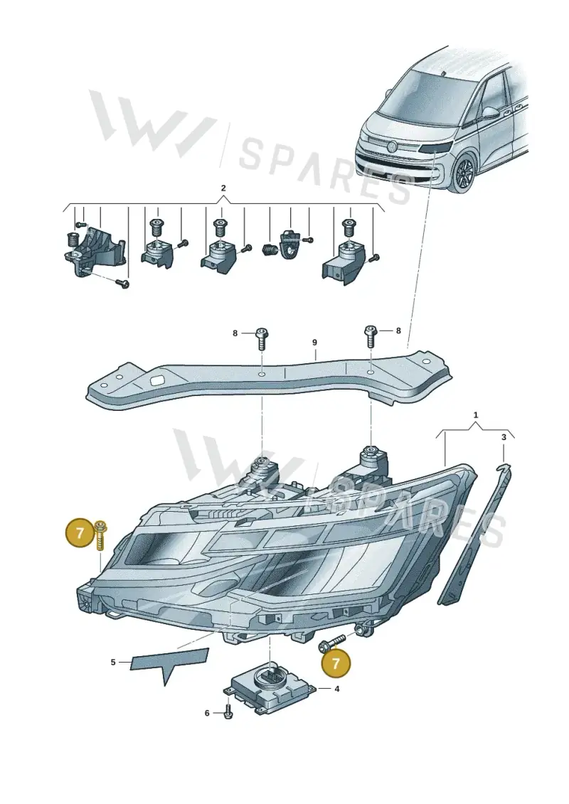 N10442204 — Volkswagen Multivan (2021-) diagram 7t0941010, position 7