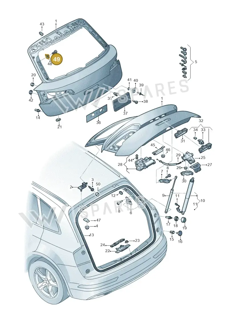 N10447201 — Audi Q5 (2016-2025) diagram 896827000, position 49